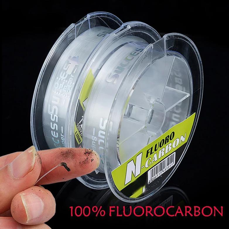 100M 100% Fluorocarbon Fishing Line Pure Fluorocarbon Fly Fishing Leader Carbon Fiber Fast Sinking C