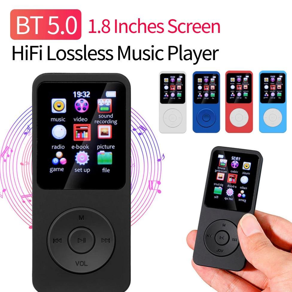 1.8 Inch MP3 Player Type-C Portable Walkmen Bluetooth 5.0 Compatible E-Books Recording Sports FM Rad