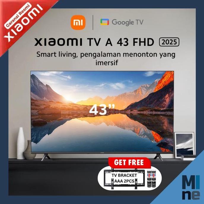 Terlaris Xiaomi Google Tv 43" A 2025 Fhd 60Hz Hdmi Dolby Audio Dts:X Smart Tv 43Inch Televisi 43 Inc