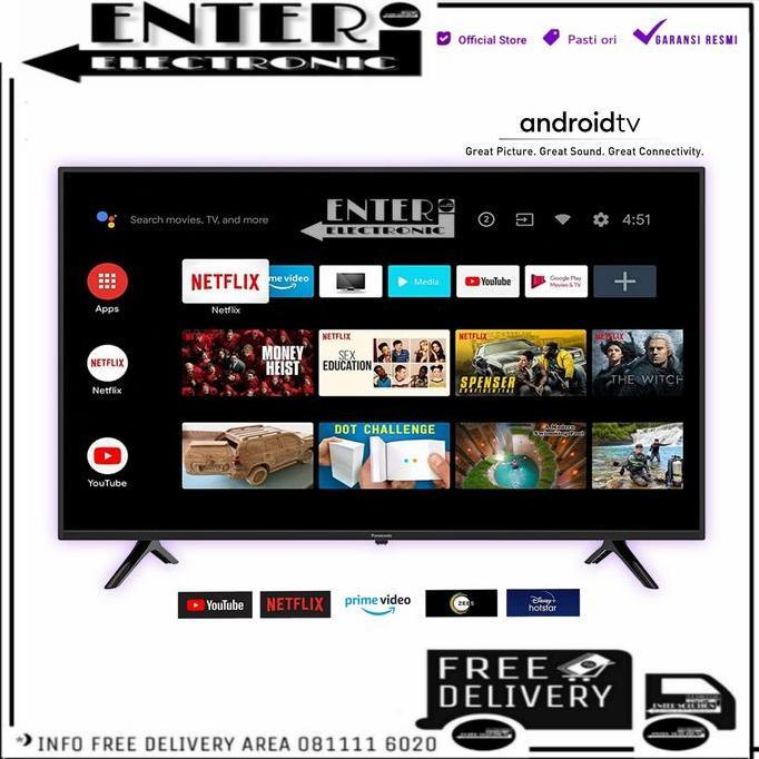 Terlaris Panasonic Th 43Hx610G - Smart Tv Led 43 Inch Android Tv 4K Th 43Hx610