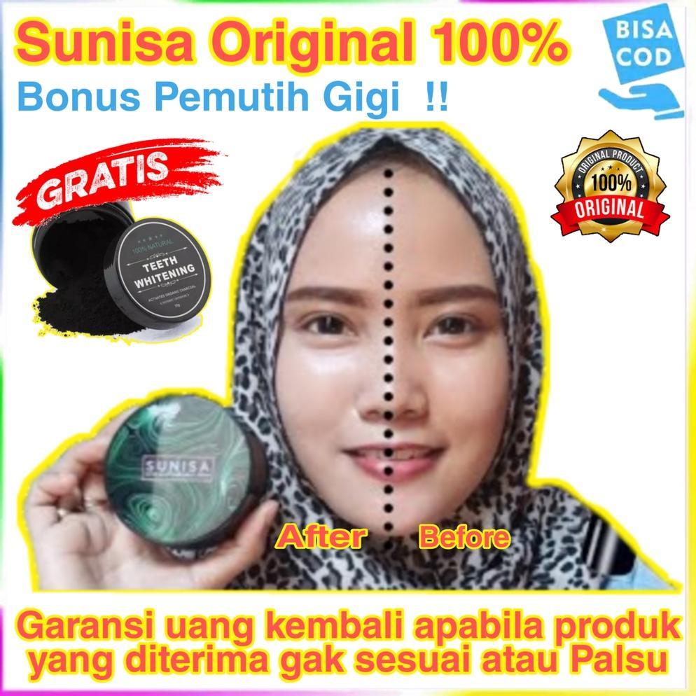 ReadyDonk- Bedak Sunisa BPOM Original 100% ( BONUS PEMUTIH GIGI ) Sunisa air Cushion Waterproof Taha