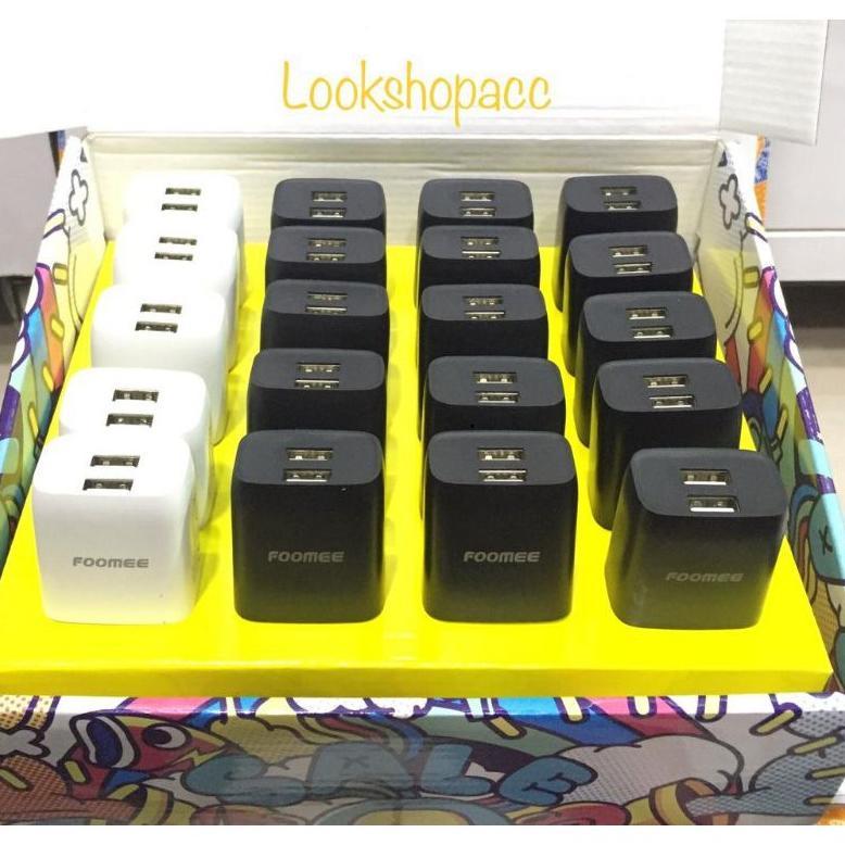 QualityTerbaik- Foomee CC23 / CC23s Adapter Charger 2 USB Port ( Perpcs / Eceran ) 2.4A Fast Chargin