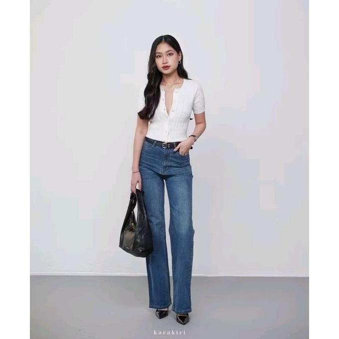 karakiri - Carol Cable Knit Cardan Shortsleeve