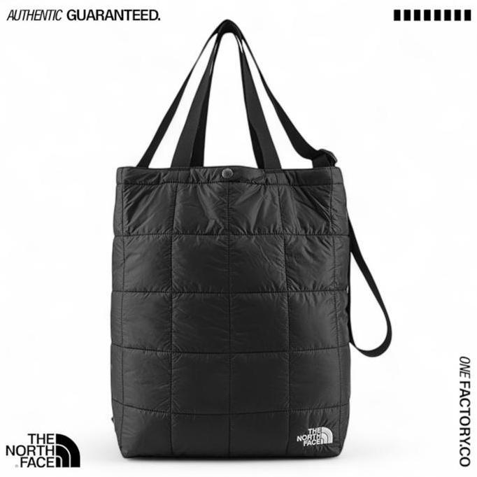 The North Face Puffy Tote Bag Black - White 21L 100%Orinal