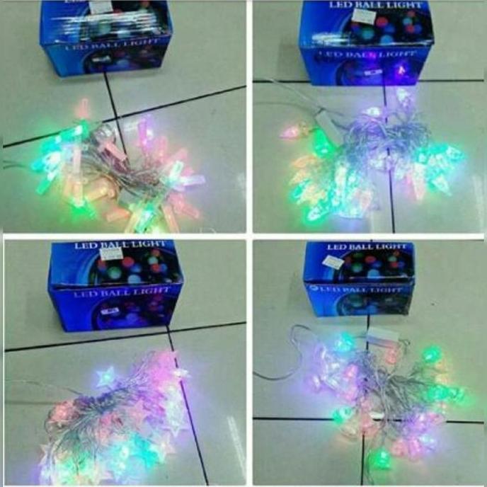 Hiasan Lampu Pohon Natal Motif Salib Dll 4 Meter
