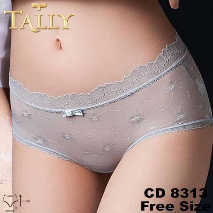 Murah TALLY Celana Dalam Wanita Brokat Fit to L - XL Renda Halus CD 8313 Non COD