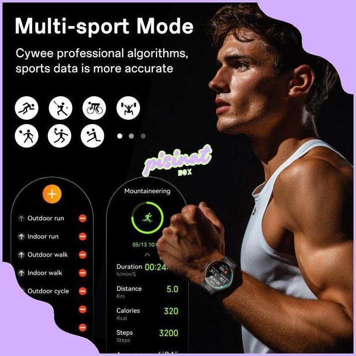 PISINATBOX AOLON 2025 NEW PRIME 3 SMARTWATCH AMOLED AOD JAM TANGAN PRIA BUSINESS STAINLESS STEEL MET