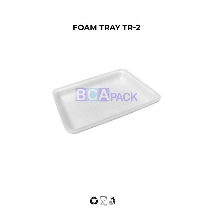 New- FOAM TRAY TR 2 - STYROFOAM TRAY BUAH TR2 - 250 SET