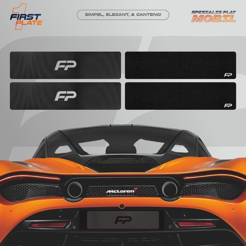 Frameless Aksesoris Bracket Dudukan Plat Nomor Mobil Tanpa Frame Bingkai Hitam Acrylic Firstplate Pr