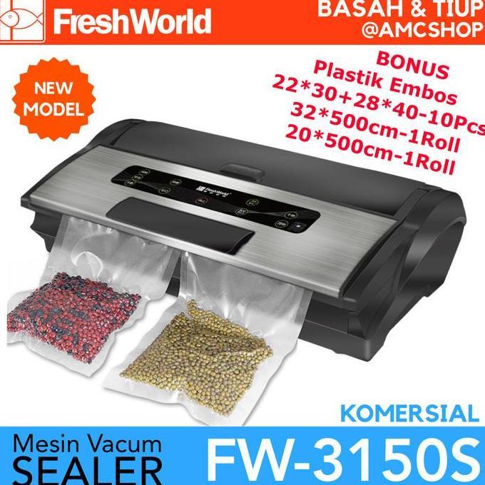New- FRESH WORLD FW-3150S Vacuum Sealer Komersial Vacum