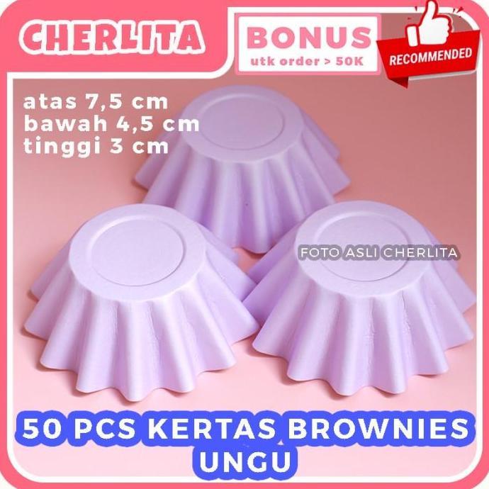 New- Kertas Cup Brownies Tebal Foodgrade Cupcake Kue Potong Cantik Laminasi