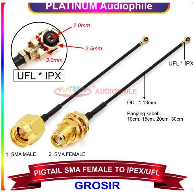 New- Pigtail SMA Female to UFL IPX IPEX Konektor Adapter