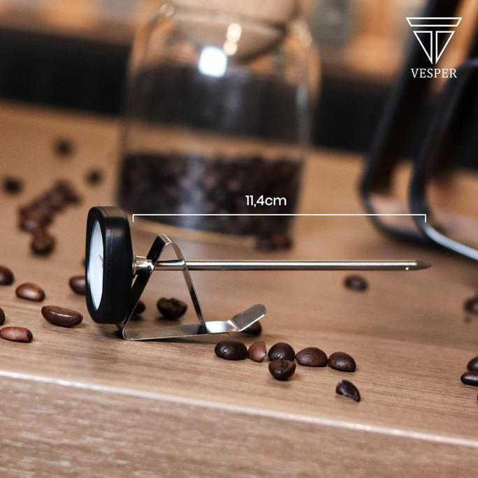 New- Vesper thermometer espresso coffee milk with black rubber / thermometer dapur alat ukur suhu te