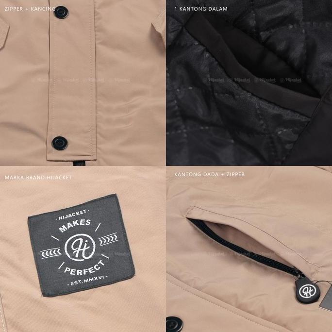 Hijacket Ixora Orinal Cream Jaket Hijab Muslimah Jaket Wanita