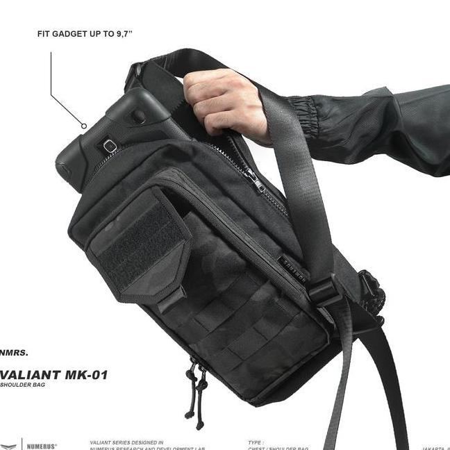 Valiant Shoulder Bag Mk L Sling Bag Waistbag Tactical Techwear Water Resist Numerus Tas Selempang Pr