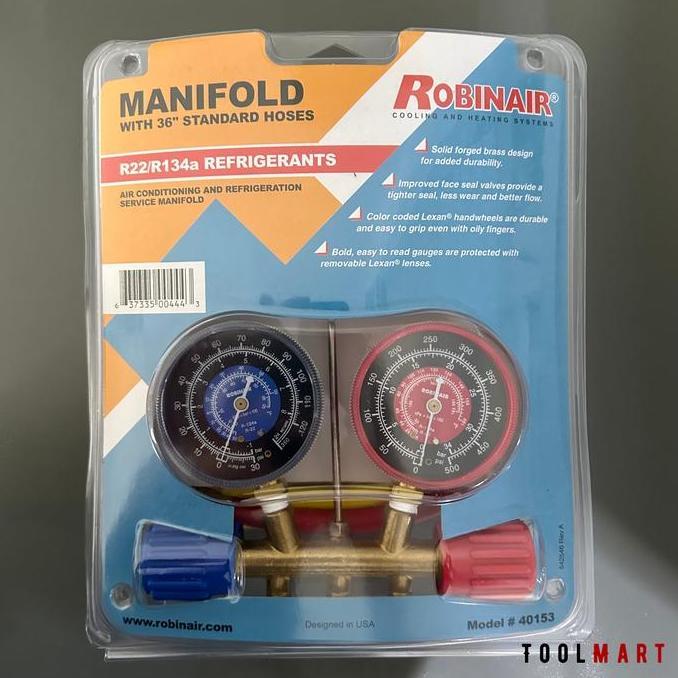 MANIFOLD AC R22 R134A ROBINAIR 40153 ORIGINAL DAN TERPERCAYA