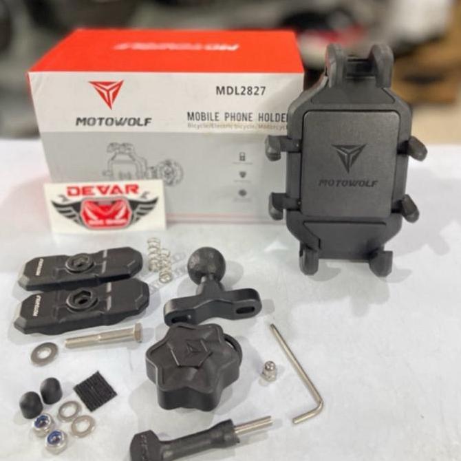 Phone Holder Motowolf lobster. Stang sepeda motor  Holder Hp Motowolf
