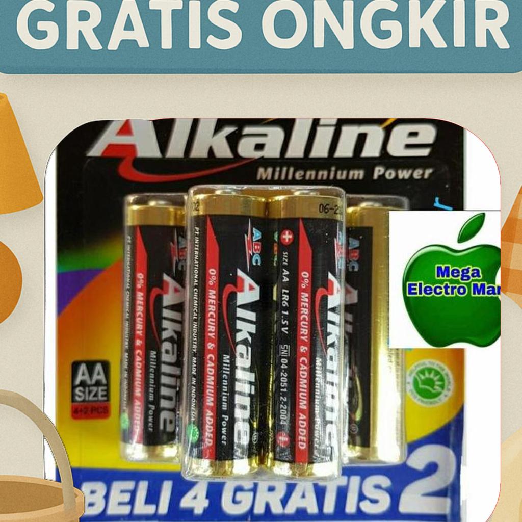 Baterai Alkaline Aa Isi 6Pcs Alkaline Abc