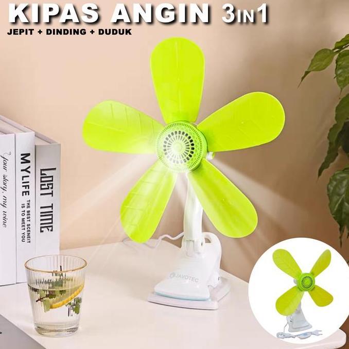 Kipas angin  Listrik Jepit 3in1 (meja /jepit/dinding)/Mini Fan Protable Jepit Javotec FC01-480 22w d