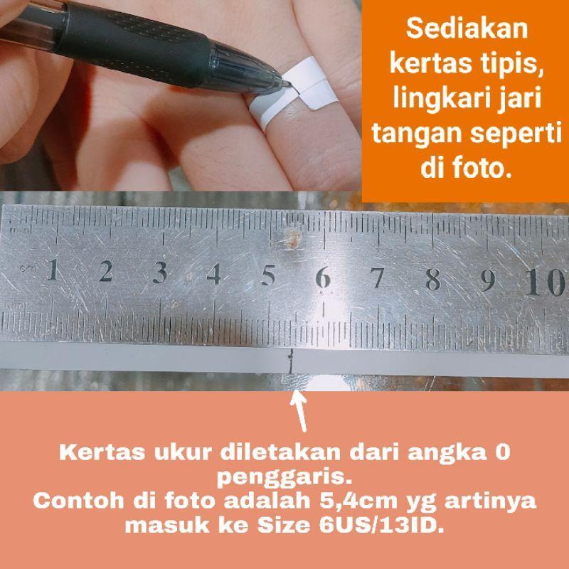 Cincin Perak Asli Berlian Replika Permata 1 Silver 999