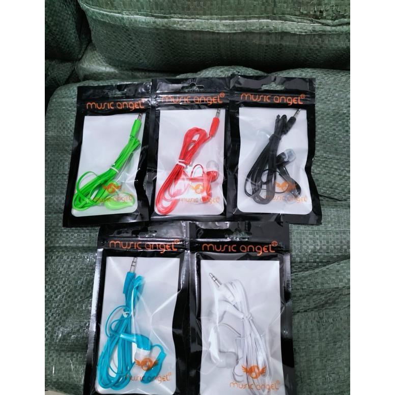 HOT PRODUCT HEADSET MUSIC ANGEL MP3 BIASA HANDSFREE HF PACKING PLASTIK MURAH