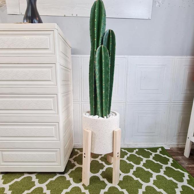 TERMURAH - Tanaman Bunga Hias Kaktus Plastik Artificial Pot Silinder Teraso