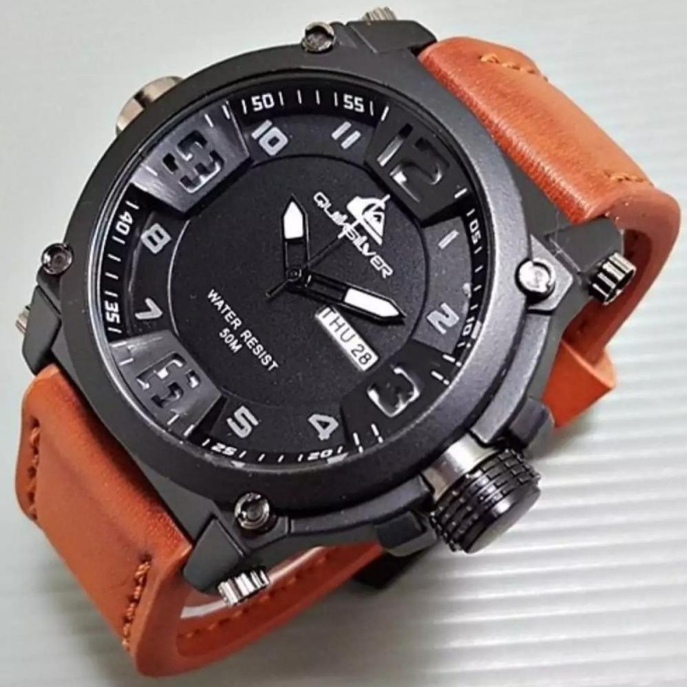 PROMO Jam Tangan Pria Tali kulit Keren Jam Tangan Cowok Kulit Sport Ngtren Dan Modis