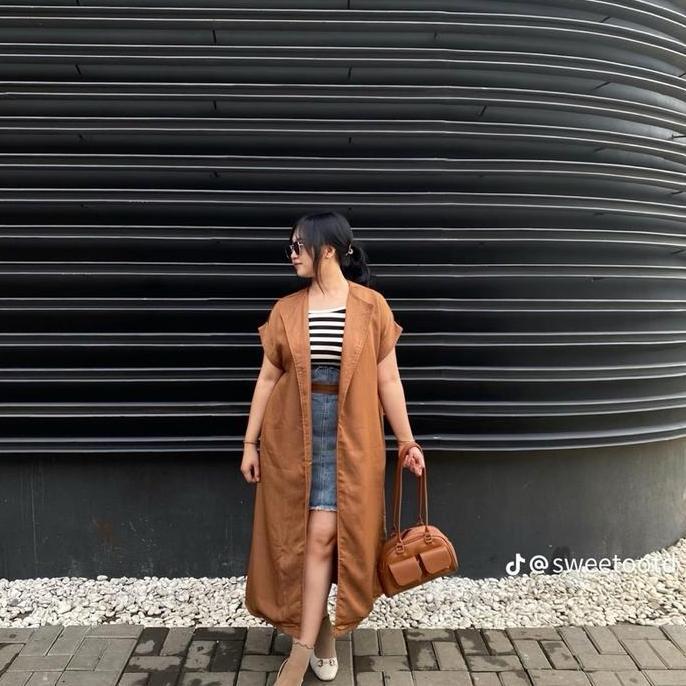 Promotoday- Leoni Bag - Tas Bahu Wanita Korea Hitam Kulit Dengan Banyak Kantong Kualitas Premium Tot