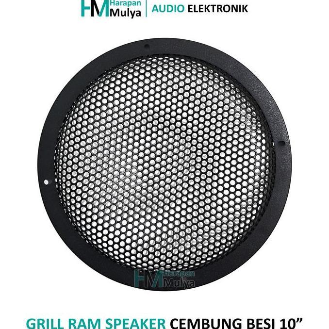 BEBAS ONGKIR - Grill Speaker 10" Cembung / Ram Penutup Pelindung Speaker 10 inch Besi