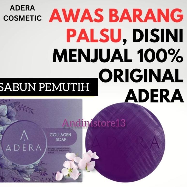 DelOnA- ORIGINAL 100%ADERA COLLAGEN SOAP- Sabun Pemutih Wajah dan Badan Terbaik*BAYAR DIRUMAH*