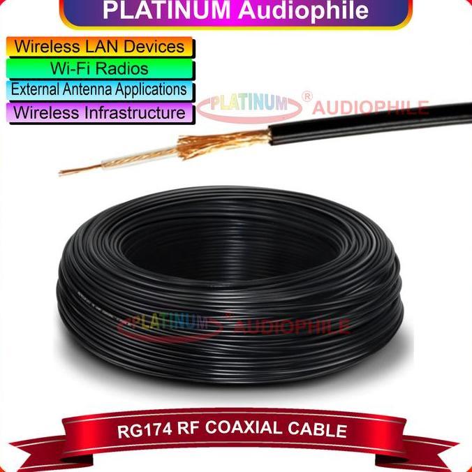 Kabel RG174 RF Coaxial Cable Tembaga Eceran Meteran