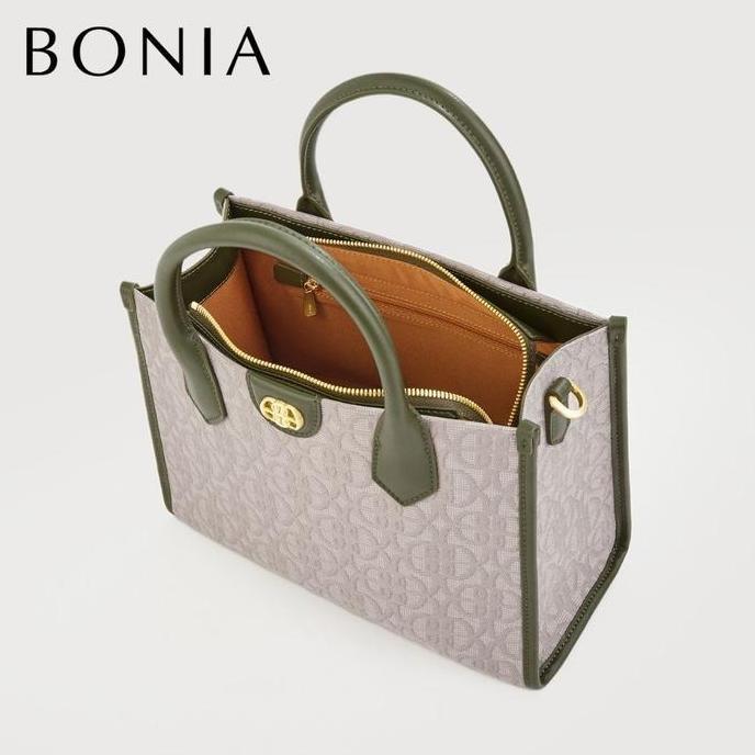 Bonia - Nuccia Monogram Tote Bag Dark Green