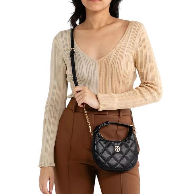 Tas Wanita Branded TB Willa Mini Crescent Bag - Black