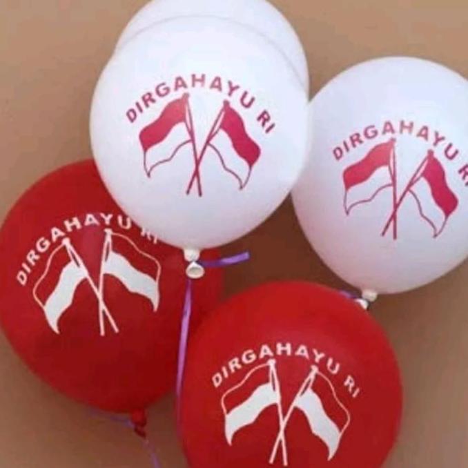 New- Balon Latex Merah Putih Dirgahayu RI / Balon HUT RI