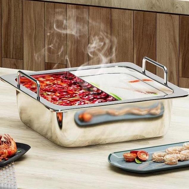 Panci Hot Pot / Shabu Shabu 2 sekat Kualitas Premium