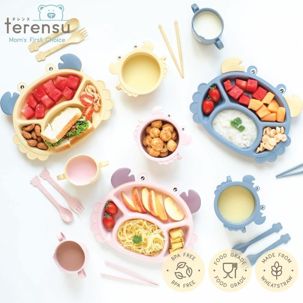 HOT SALE TERENSU [ SATU SET ] ALAT MAKAN ANAK SEKAT SET 6 IN 1 ( PIRING + MANGKOK + GELAS + SENDOK G