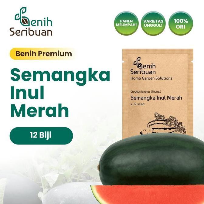 Benih Buah Semangka Inul Merah Jumbo F1 Hibrida Premium - Benih Seribuan