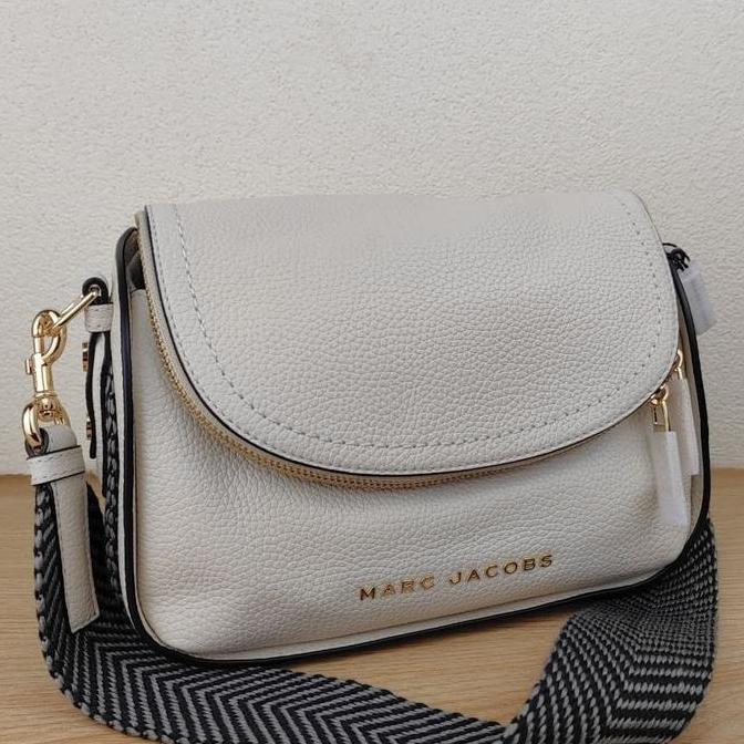 Tas Ori Marc Jacobss MJ Groove Mini Messenger Bag Webbing Marshmallow