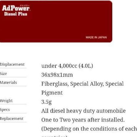 Adpower Oxygen Booster Diesel Plus Gen 2, Untuk Mesin Diesel Hingga 3.000 Cc, Hemat Bahan Bakar & Ef