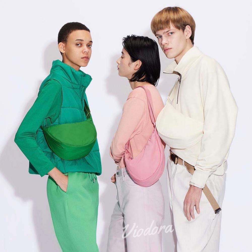 terlaris` original viodora - uniklo dumpling sling bag half moon tas bahu korea thailand viral tas s