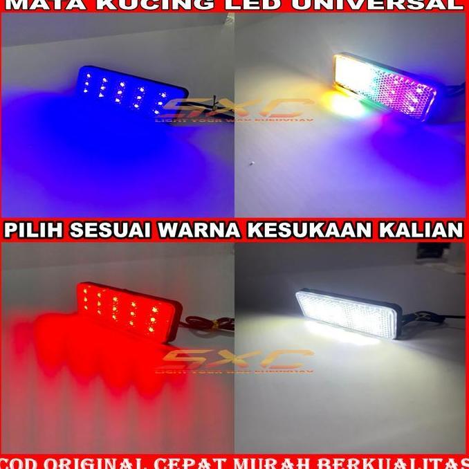 ORIGINAL LAMPU REM LED STOP TAMBAHAN VARIASI DIAM KEDIP LAMPU MATA KUCING MOTOR MERK SXC