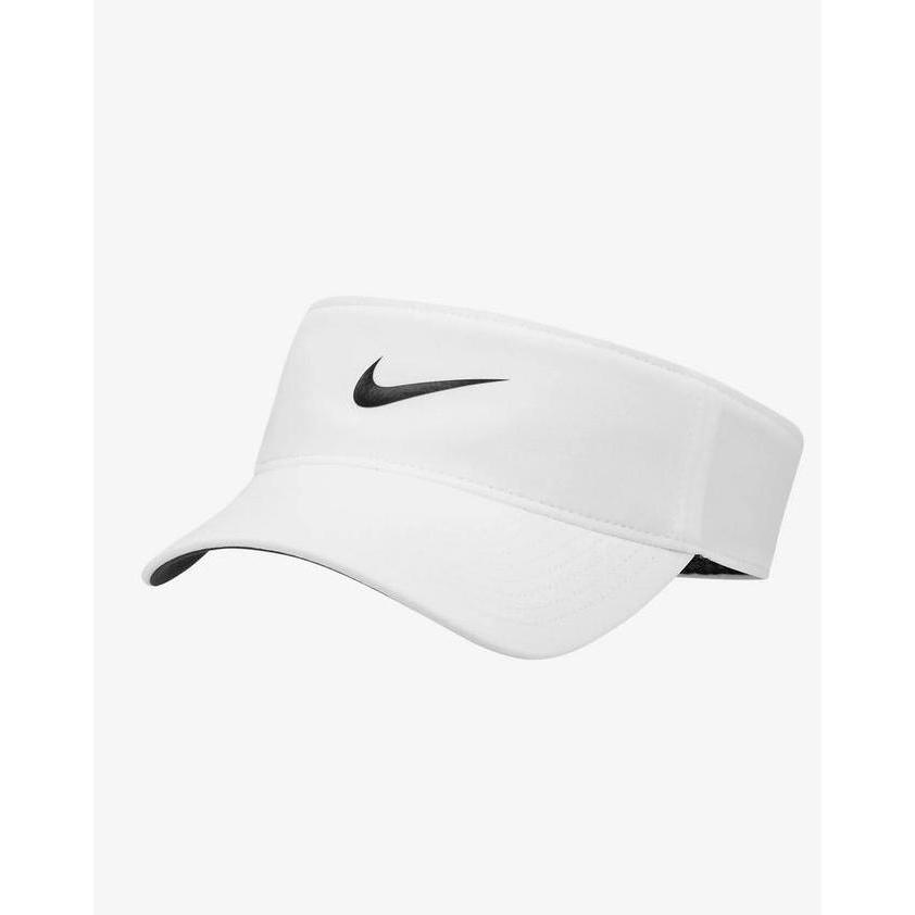 BEBAS ONGKIR - Nike Dri-FIT Ace Swoosh Visor White Putih FB5630-100 Topi Original