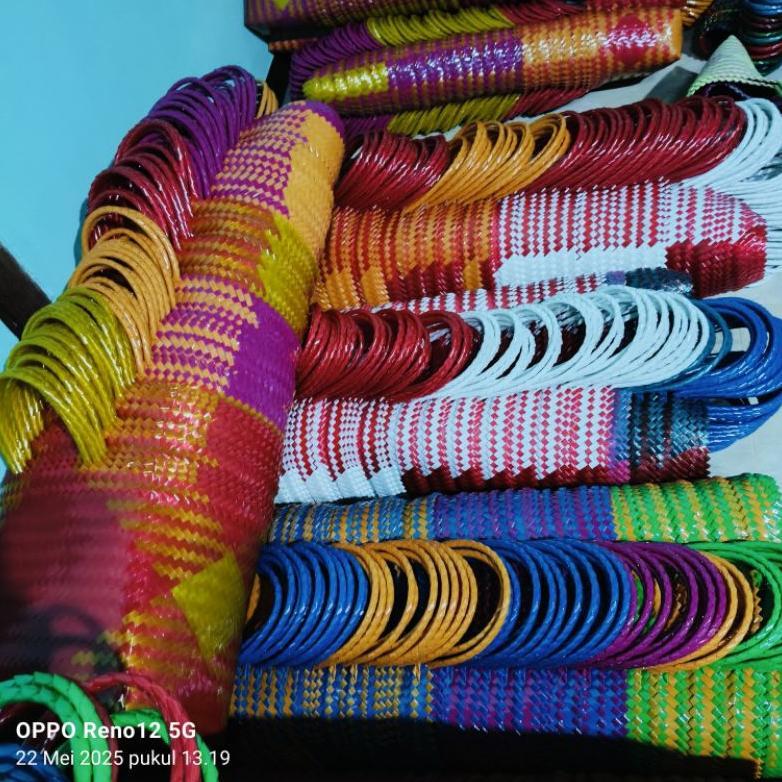 best seller` recommended tas anyaman glossy / tas anyaman plastik kaca a/tas belanja/tas pasar/tas s