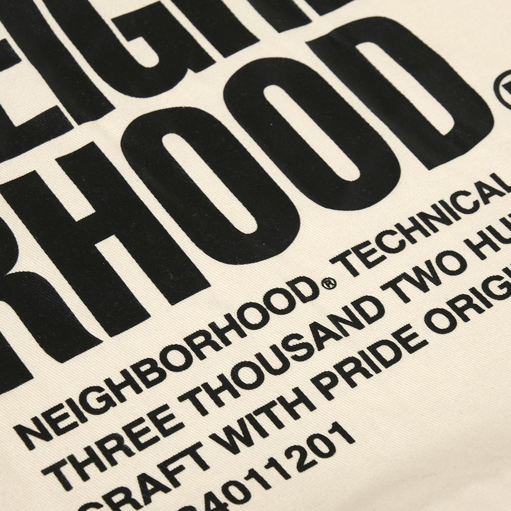 FLASH SALE` NEIGHBORHOOD LARGE PRINT COTTON TWILL TOTE BAG