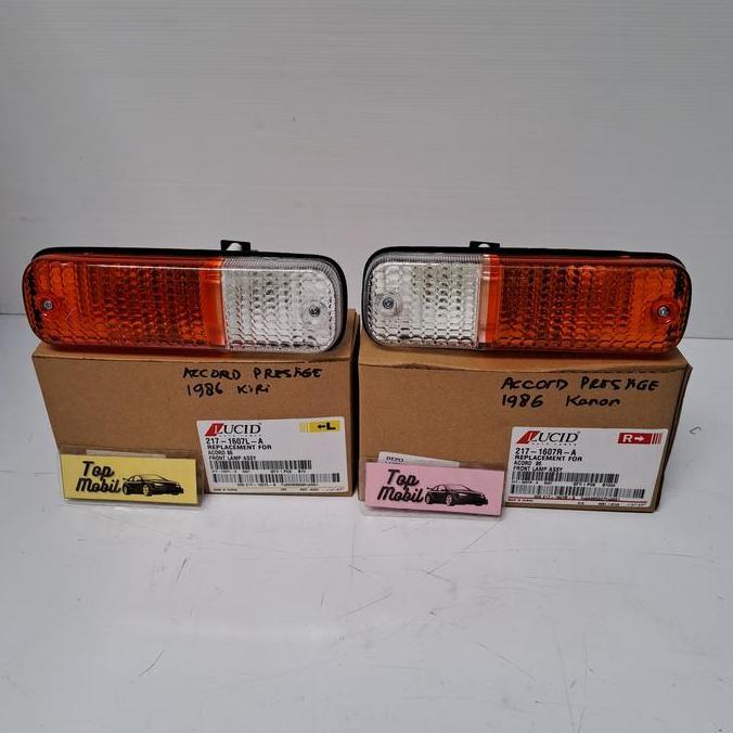 BALAYASHOPID Lampu sen bemper Accord Prestige 1986-1987 217-1607 merk Lucid