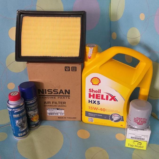 MONOXOM Paket service Oli Shell HX5 15W-40 Datsun Go, Nissan March 1300cc (5)