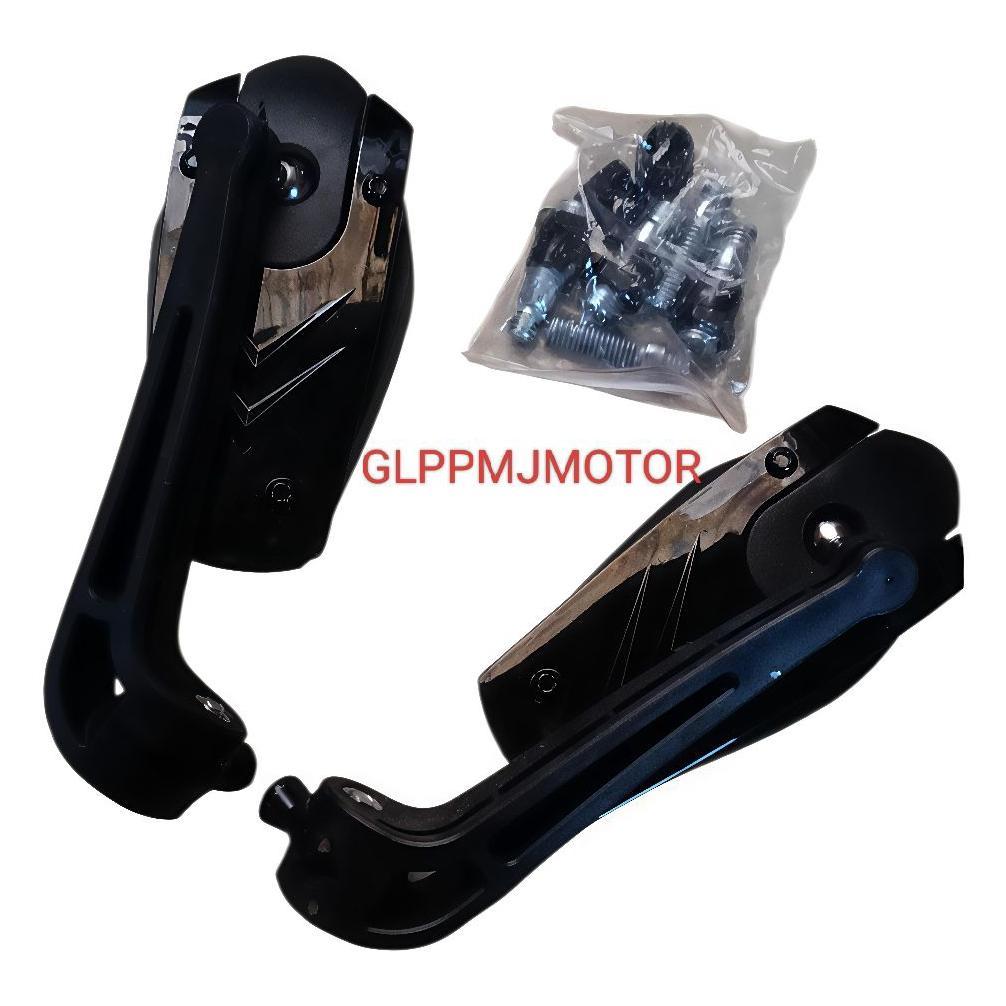 NEW PROMO TERBARU Spion Alevo Kaca Spion Arevo Koso Lipat Tanduk Hitam Oval Universal Untuk Semua Mo