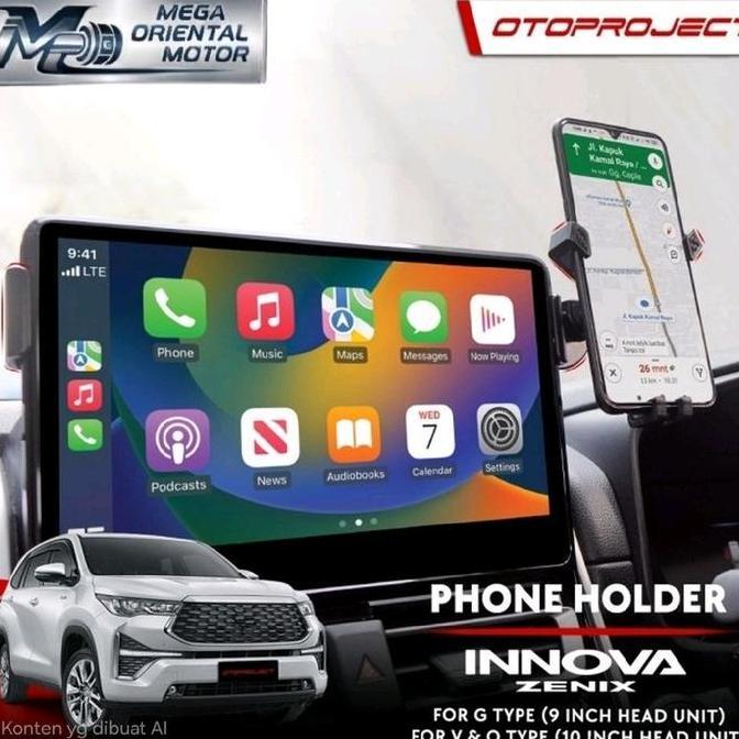 Otoproject Car Phone Holder Innova Zenix - Dudukan Hp Mobil Zenix