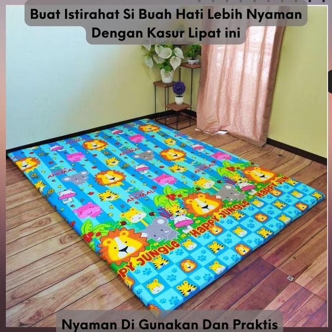Kasur Busa Tebal ROYALFOAM Lipat Motif Karakter karpet import