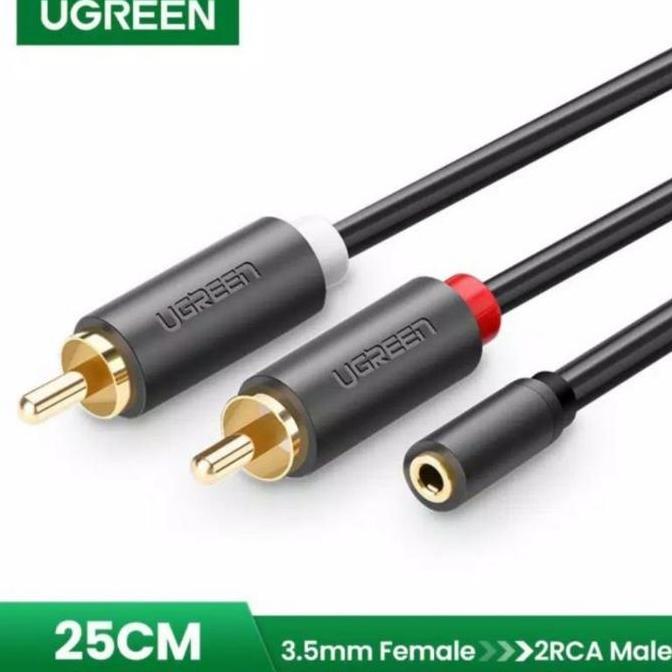 Best- Ugreen Kabel Audio 3.5mm to Rca 2 Male Ugreen Aux 3.5mm